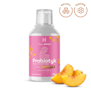 Naturalny probiotyk dla kobiet w płynie Happy Biotics Women Brzoskwinia