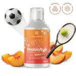 Naturalny probiotyk dla Młodych Sportowców w płynie Happy Biotics Brzoskwinia